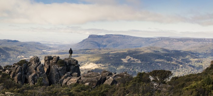 Looking out from Quamby Bluff