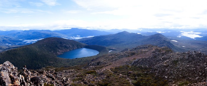 View from Hartz Peak towards Hartz Lake