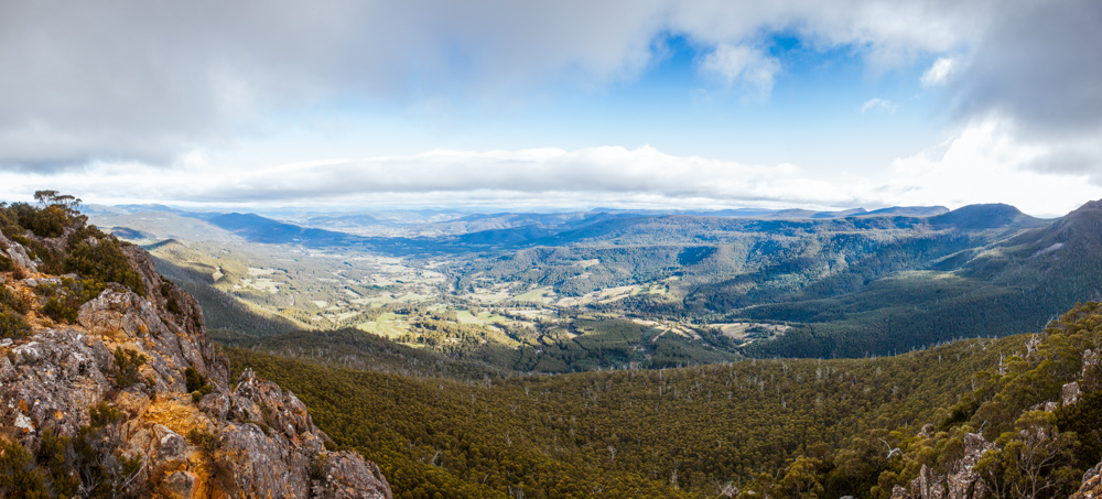 View of Huon Valley from Mount Montague